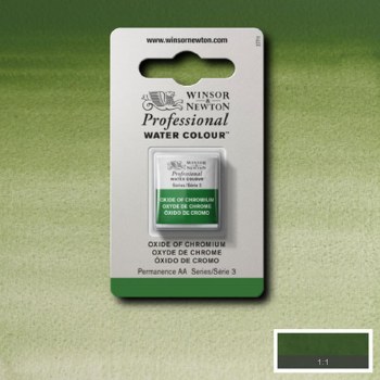 W&N Professional Watercolour Half Pan Oxide of Chromium