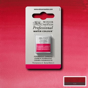 W&N Professional Watercolour Half Pan Permament Carmine
