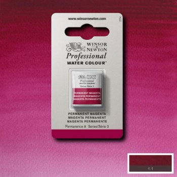 W&N Professional Watercolour Half Pan Permanent Magenta