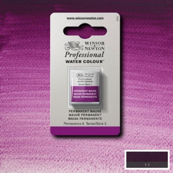 W&N Professional Watercolour Half Pan Permament Mauve