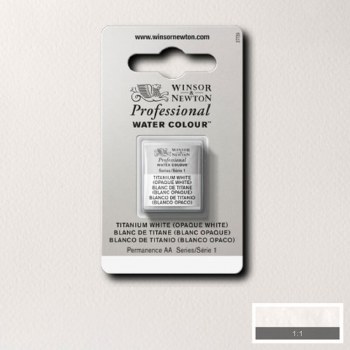 W&N Professional Watercolour Half Pan Titanium White (Opaque)