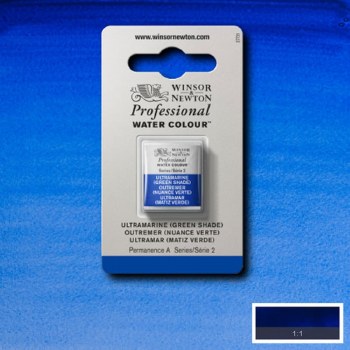 W&N Professional Watercolour Half Pan Ultramarine (Green Shade)