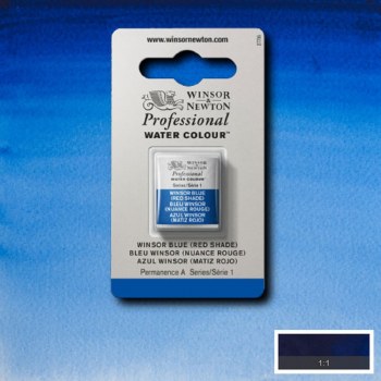 W&N Professional Watercolour Half Pan Winsor Blue (Red Shade)
