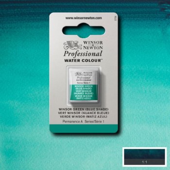 W&N Professional Watercolour Half Pan Winsor Green (Blue Shade)
