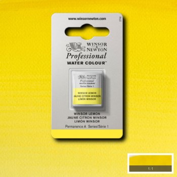 W&N Professional Watercolour Half Pan Winsor Lemon