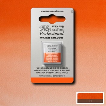 W&N Professional Watercolour Half Pan Winsor Orange (Red Shade)