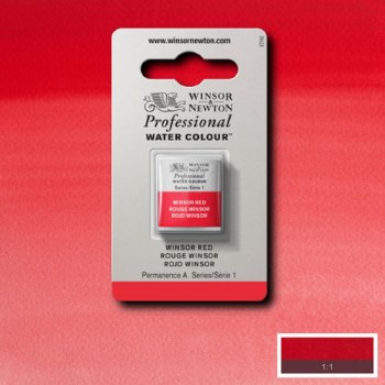 W&N Professional Watercolour Half Pan Winsor Red