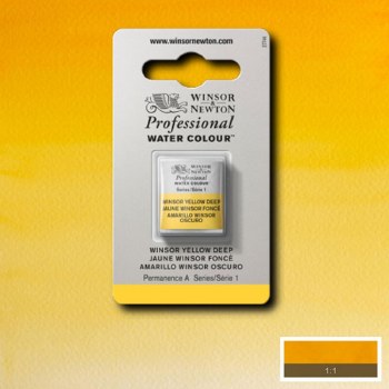 W&N Professional Watercolour Half Pan Winsor Yellow Deep