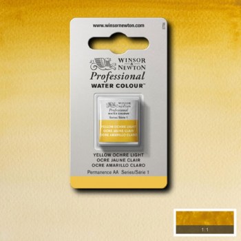 W&N Professional Watercolour Half Pan Yellow Ochre Light
