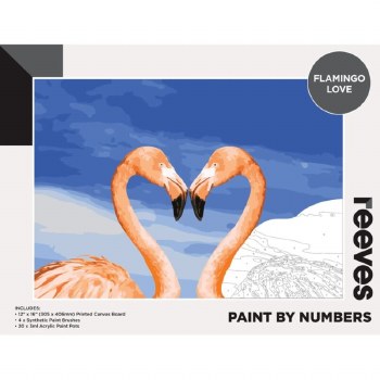 Paint by Numbers Flamingo Love
