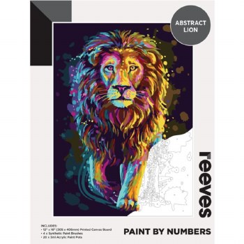 Paint by Numbers Abstract Lion
