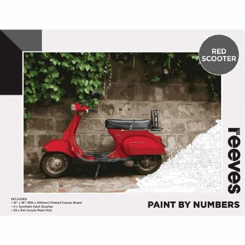 Paint by Numbers Red Scooter