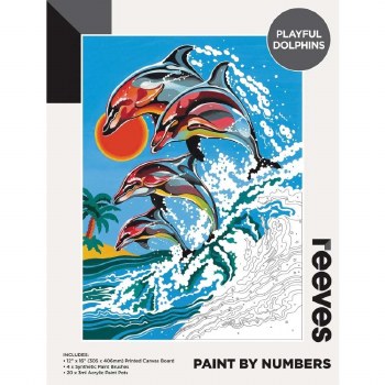 Paint by Numbers Playful Dolphins