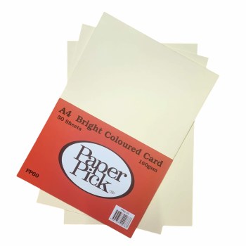 A4 Paperpick Cream Card 50s