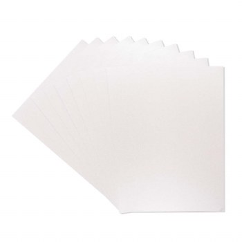 Crafter's Companion Peal A4 Card 10 Sheets - White with Hint of Silver