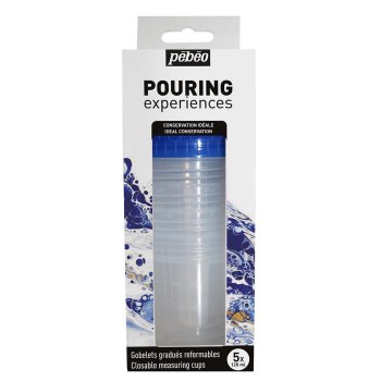 Pebeo Measuring Cups with Lids Set of 5 x 120ml