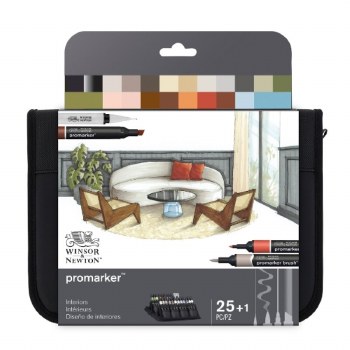 W&N Promarker Mixed Interior Wallet Set