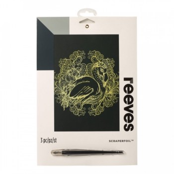 Reeves Scraper Gold Foil - Flamingo