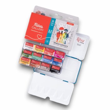 Rosa 12 Full Pan Urban Sketching Watercolour Set