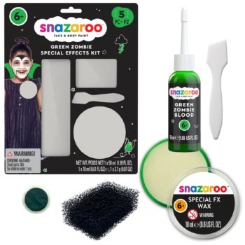 Snazaroo Special FX Green Zombie Face Paint Kit 5pc