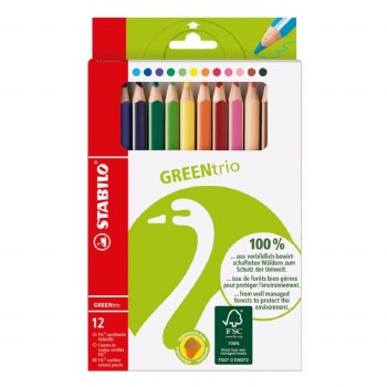 Stabilo GREENtrio Pencil Wallet Set of 12