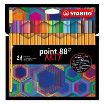 Stabilo Point 88 Arty Wallet -  24pcs Assorted Colours