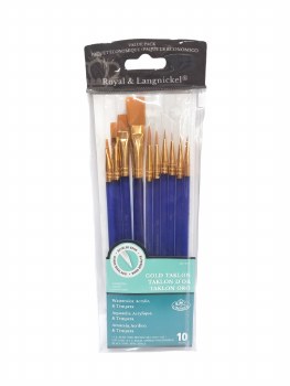 Taklon Gold Asstd Set 10 Brush