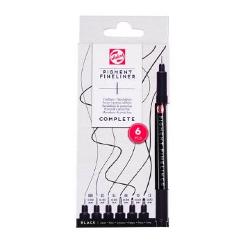 Talens Pigment Fineliner Set Complete, 6 pcs