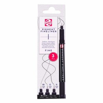 Talens Pigment Fineliner Set Fine, 3 pcs