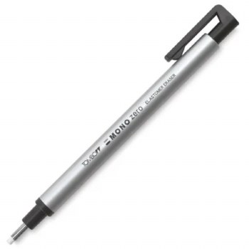 Tombow Mono Zero Eraser Pen - Round Tip - Grey Barrel