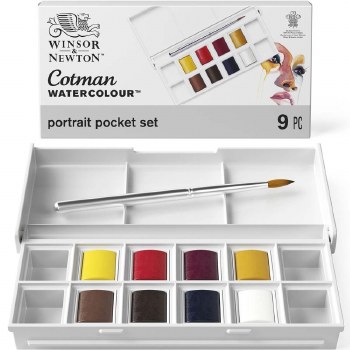 W&N Cotman Portrait Pocket Set of 8 Half Pans