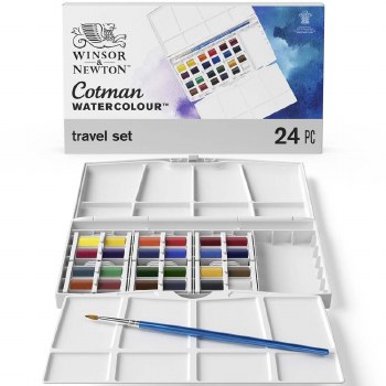 W&N Cotman Travel Plus Set 24HP