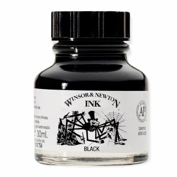 WINSOR & NEWTON INK 30ML BLACK