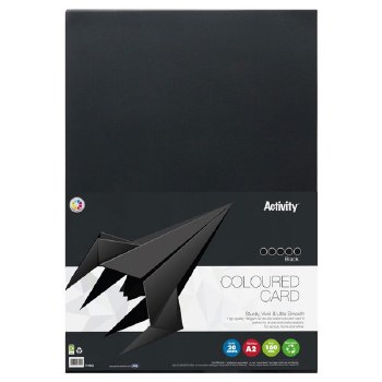 A2 Card 160gsm Black 20s