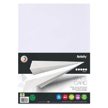 A4 Card 160gsm - 50 Sheets - White