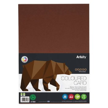 A4 Card 160gsm - 50 Sheets - Brown