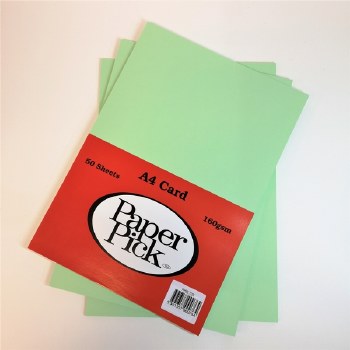 A4 Paperpick Light Green Card 50s