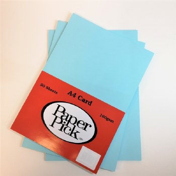 A4 Paperpick Light Blue Card 50s