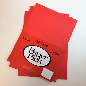 A4 Paperpick Red Card 50s