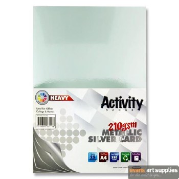 A4 Silver Card 210gsm 25s