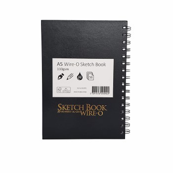 Create 110g A5 Wire-O Hardback Spiral Bound Notebook