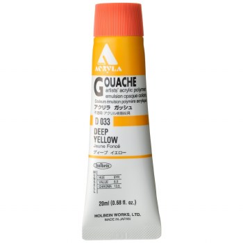 Holbein Acryla Gouache 20ml Deep Yellow