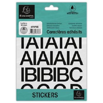 Adhesive Letters 0-9 Black 30mm