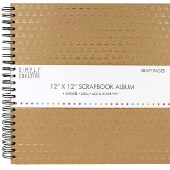 Simply Creative Album 12x12" - Kraft Triangles