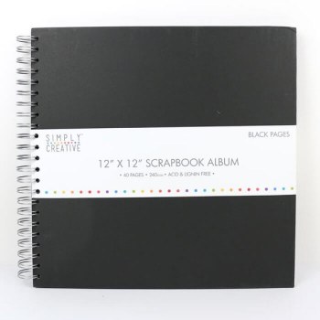 Simply Creative Album 12x12" - Plain Black