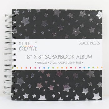 Simply Creative Album 8x8" - Black Stars