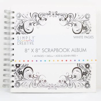Simply Creative Album 8x8" -  White + Border