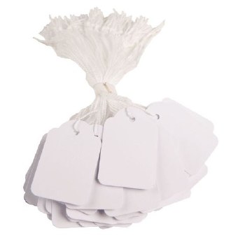 Apli 391 Strung Tickets 28x43mm 100s