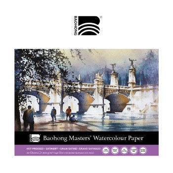 Baohong Watercolour Block 23x31cm - Hot Pressed