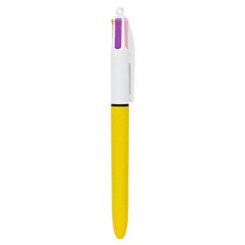 BIC 4 Colour Biro Yellow